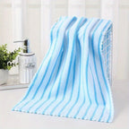 Color Coded Coral Fleece Towel Set 5 Pack – Ultra Soft Thickened Absorbent Bath Face Towels 5 Colors for Spa Sensitive Skin, Solid or Striped