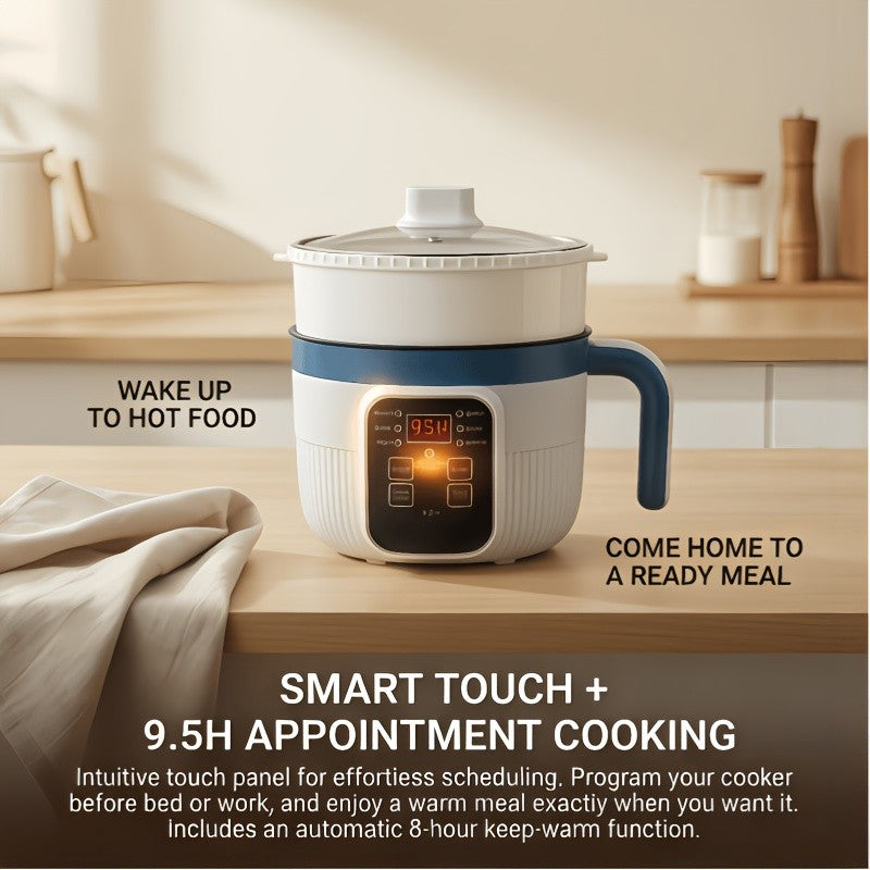 Electric Rice Cooker 6-Cup 6-in-1 with Auto Keep-Warm, 6 Cooking Modes – Rice, Soup, Pasta, Steak & More, Optional Steaming Rack