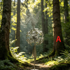Stainless Steel Dancing Flower Fairy & Dandelion Garden Sculpture, Weather-Resistant Metal Outdoor Art Decor for Patio, Courtyard & Lawn, No Electricity Needed, Valentine's Day & Holiday Gift