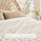Luxury Faux Rabbit Fur Throw Blanket – Super Soft Plush Warm Blanket for Couch Bed Office Travel, 4 Colors, Throw Twin Queen King, All-Season Gift