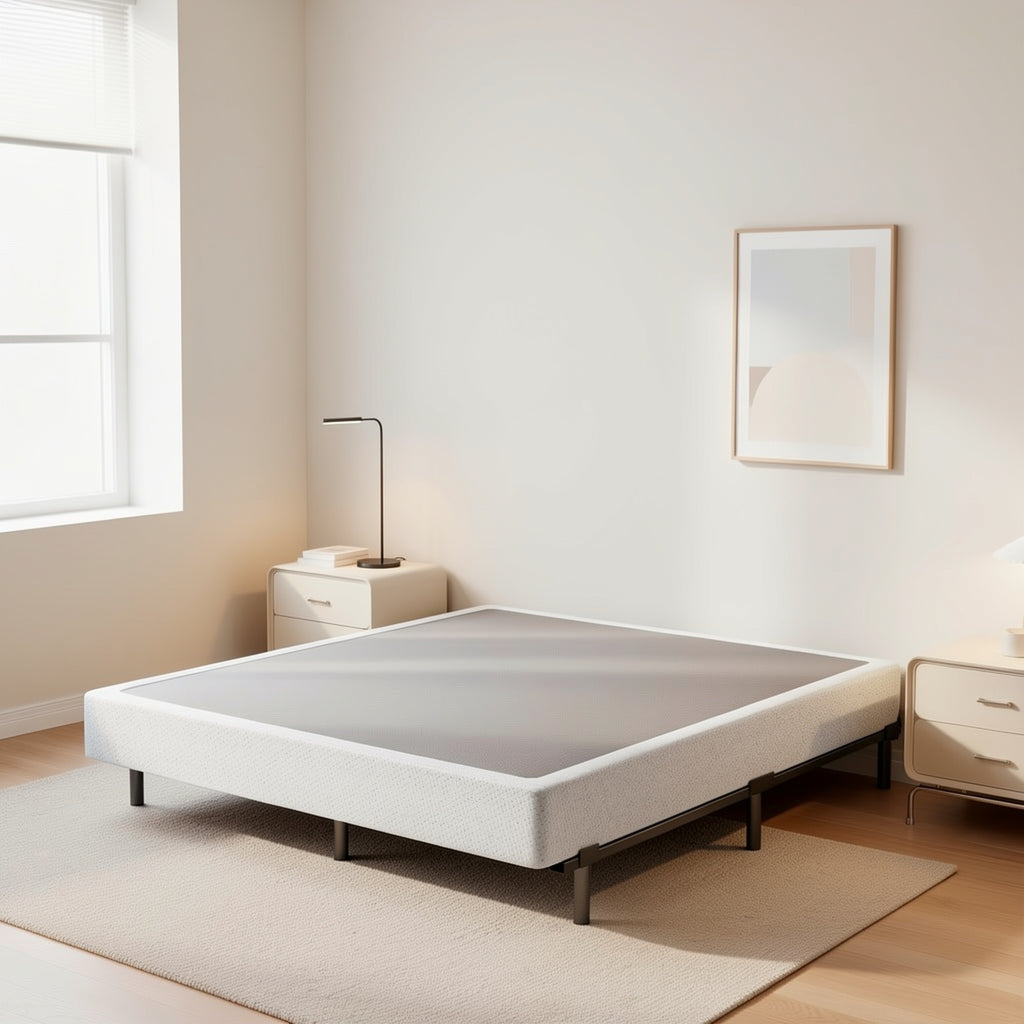 5" High Profile Box Spring with Cover | Heavy Duty Reinforced Steel, Quiet Noise-Free, Easy Assembly – Twin XL Mattress Foundation