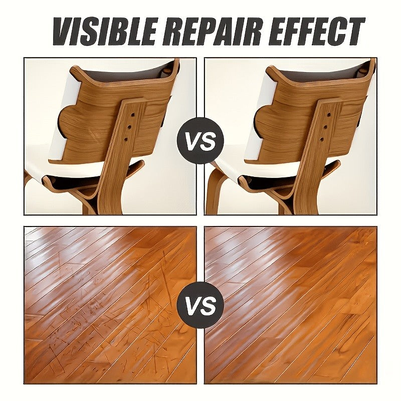 Wood Repair Paste Scratch & Crack Filler, Color-Restoring Wood Putty for Furniture, Doors, Cabinets, Tables, Chairs & Floors, Easy-to-Use Surface Repair Solution