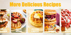 Mini Waffle Maker Makes 8 Bite-Size 2-Inch Waffles Dual Non-Stick Plates Cool Touch Handle Compact Family Breakfast Maker