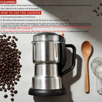 300W Electric Coffee Grinder & Spice Mill – Stainless Steel Blade, Food-Safe, One-Touch Grinding for Espresso, Beans, Grains | Nuvia Haven