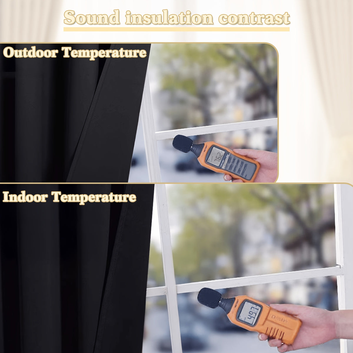 Thermal Insulated Blackout Curtains 2 Panels – 100% Room Darkening Soft Thick Drapes for Bedroom Living Room Office, Modern Window Curtains Easy Care, 3 Sizes 52x63 52x84 52x95 Inches