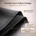 4-Panel Blackout Curtains Set Heat Insulating Noise Reducing Privacy Drapes for Bedroom Living Room Balcony – 6 Sizes 4 Colors
