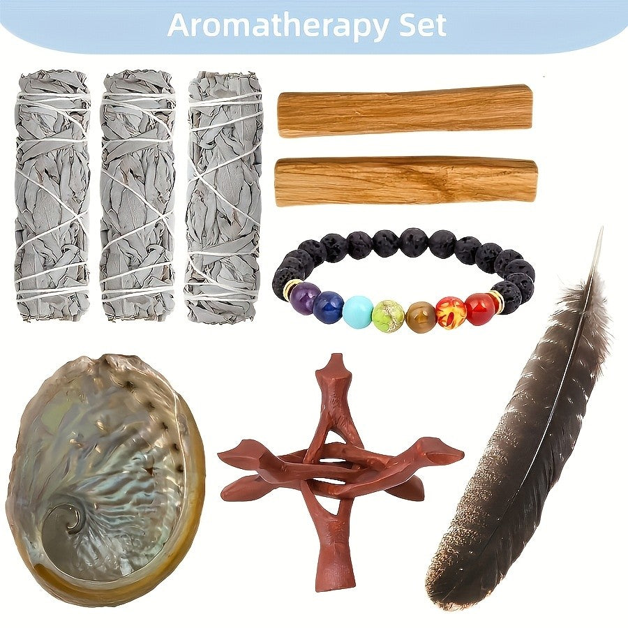 5-Variety Sage & Incense Cleansing Bundle – White Sage, Cedarwood, Dragon's Blood, Eucalyptus & Lavender Sticks for Home Purification, Spiritual Cleansing & Aromatherapy Decor