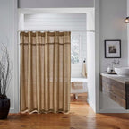Tension Curtain Rod Adjustable 51-148 Inch No Drill Heavy Duty – Extra Long Spring Pressure Rod for Bathroom Shower Window Patio, White