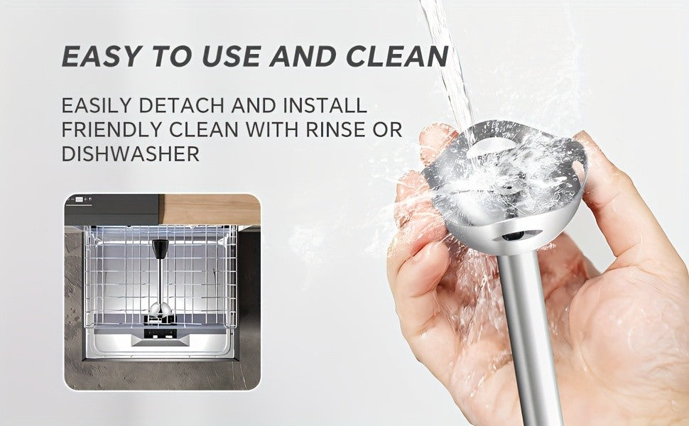 400W Immersion Hand Blender Stick Mixer with 304 Stainless Steel Blades, 2 Speeds & Turbo Mode, Detachable Base – 5-in-1 Set Available, Perfect for Soups, Smoothies, Purees & Baby Food
