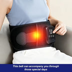 Cordless Electric Heating Waist Massager Belt with LCD Display, 3-in-1 Heating, Massage & Lumbar Support, 3 Adjustable Heat Settings, Back Pain Relief for Men & Women, Great Gift