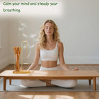 4-Piece Minimalist Glass Incense Holder Set with Wooden Base – Transparent Zen Style Ash Catcher for Yoga, Meditation & Home Decor