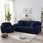 Velvet Stretch Sofa Cover Slipcover – Thick High-Elasticity Plush Couch Cover for L-Shape 1 2 3 4 Seater, Polyester Spandex Furniture Protector with Pillowcase for Living Room