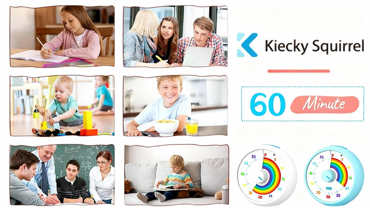 60-Minute Visual Countdown Timer | Silent, Color-Coded | Classroom, Office & Kitchen