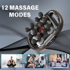 Fascia Gun Deep Tissue Percussion Massager with 9 High-Frequency Modes & Multiple Massage Heads, USB Rechargeable 2000mAh, Targets Legs, Waist, Back & Hips, Fitness Recovery Gift for Men & Women