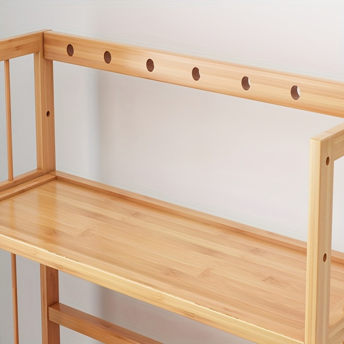5-Tier Multifunctional Bamboo Bookshelf & Display Rack – Space-Saving Standing Storage Shelf for Home Office Living Room Nordic Minimalist Style Easy Assembly