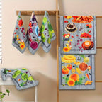 Kitchen Towels Set of 6 Colorful Printed Dishcloths Soft Absorbent Holiday Tea Towels Hand Towels Decorative Kitchen Decor Cleaning Supplies