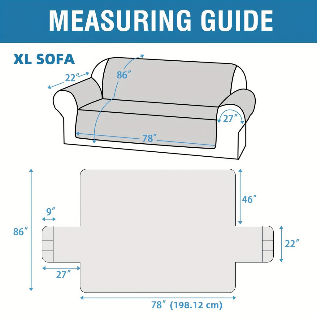 Liquid-Resistant Sofa Cover with Pocket, Geometric Pattern Couch Slipcover Furniture Protector for Pets, Washable Thick Soft 1 2 3 4 Seat Sizes Chair Loveseat Sofa