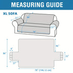 Liquid-Resistant Sofa Cover with Pocket, Geometric Pattern Couch Slipcover Furniture Protector for Pets, Washable Thick Soft 1 2 3 4 Seat Sizes Chair Loveseat Sofa