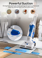 Vacmaster Upright Bagless Vacuum Cleaner 20ft Cord 13in Cleaning Path Powerful Suction for Carpet Hard Floor Pet Hair