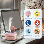 Mini Humidifier Cute Cactus & Coconut Tree Desktop Design - Small Cool Mist Humidifier for Bedroom Nightstand Office Desk, Silent USB Humidifier, Air Humidifier Home Decor Gift