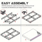 5" High Profile Box Spring with Cover | Heavy Duty Reinforced Steel, Quiet Noise-Free, Easy Assembly – Twin XL Mattress Foundation