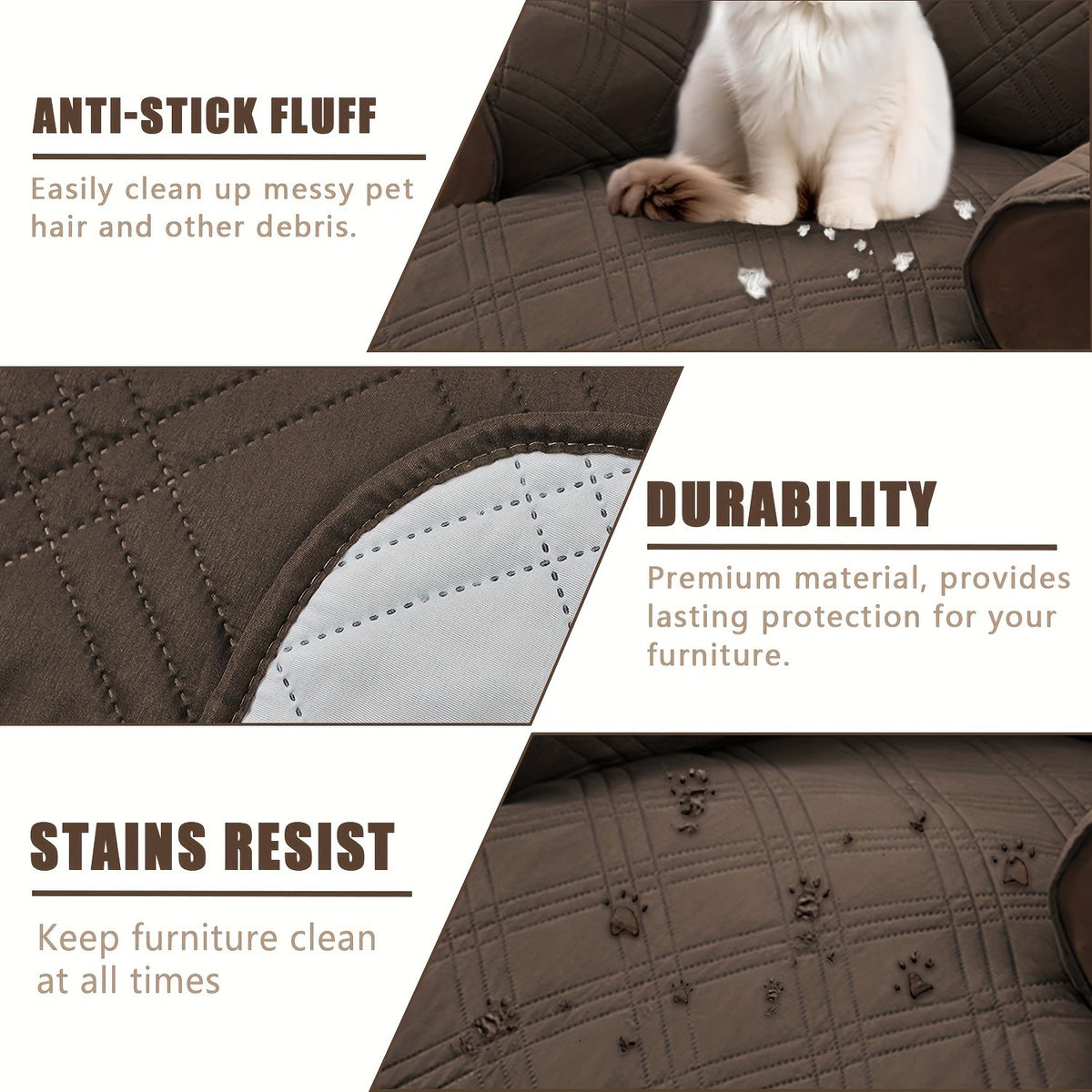 T-Cushion Armchair Cover Anti-Slip Double-Sided Design, Machine Washable Elastic Band Closure Chair Slipcover, Pet-Friendly All-Season Furniture Protector, Available in Small & Large – 8 Colors