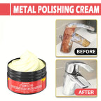 Metal Polish & Gloss Restoration Paste 30g with Sponge – Long-Lasting Shine & Protection for Kitchen Pots, Bathroom Fixtures & Car Surfaces, Easy-Apply Cream Renovation Paste