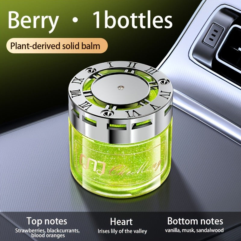 Solid Car Perfume Balm 2-Pack – Long-Lasting Light Fragrance Car Air Freshener & Interior Ornament, 5 Scent Combos: Lavender, Black Forest, Cologne, Wilderness & Gardenia Berry