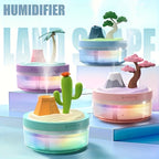 Mini Humidifier Cute Cactus & Coconut Tree Desktop Design - Small Cool Mist Humidifier for Bedroom Nightstand Office Desk, Silent USB Humidifier, Air Humidifier Home Decor Gift