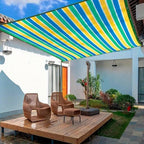 Shade Cloth UV Resistant HDPE Sunshade Net Outdoor Garden Canopy Sun Shade Cover 85% Blockage Multicolor Rectangular