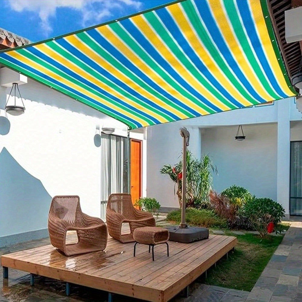 Shade Cloth UV Resistant HDPE Sunshade Net Outdoor Garden Canopy Sun Shade Cover 85% Blockage Multicolor Rectangular