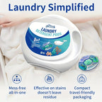 5-in-1 Laundry Detergent Pods, Ocean Breeze Scent, 8X Cleaning Power – HE Compatible Stain & Odor Eliminator Liquid Capsules, Fabric Safe, 60 / 120 Count