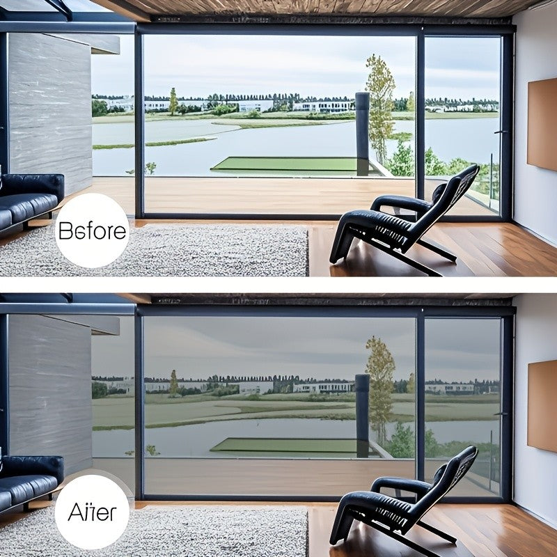 One Way Privacy Window Film for Home & Office - Static Cling Mirror Surface, Daytime Privacy, Heat & Glare Reduction, UV Blocking, No Adhesive, 4 Colors