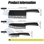 Professional Kitchen Knife Set with Forged Carbon Steel Blades, Full Tang Chef's, Meat, Carving & Cleaver Knives Plus Poultry Shears, Upgraded Version, Perfect Gift for Women & Home Cooks
