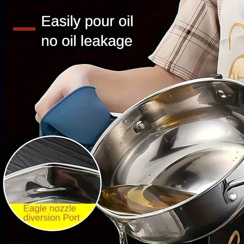 Stainless Steel Tempura Deep Fryer with Thermometer, Lid & Drip Strainer – Temperature Control Pot for Frying Boiling Steaming at Home