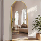 Arched Floor Mirror Full Length 58x18 Inch – Freestanding Leaning or Wall-Mounted Full Body Mirror with Rustproof Stand, Modern Arch Design for Bedroom, Living Room & Cloakroom