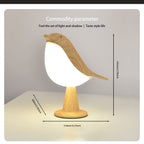 Portable Rechargeable Birchwood Night Light - 3 Color Temps, Dimmable Touch Control, Aromatherapy-Compatible, Hangable, for Bedroom Bedside Camping | Nuvia Haven