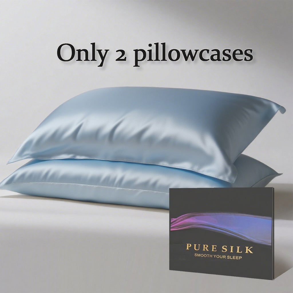 100% Mulberry Silk Pillowcase – Premium Silk Pillow Cover for Hair & Skin Care, Soft Smooth Cooling Breathable with Hidden Zipper, Luxury Sleep Bedding Standard Queen King Size