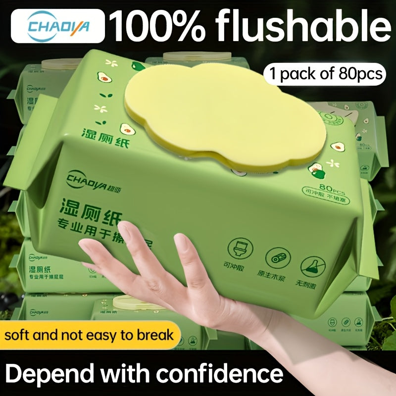 Flushable Wet Wipes Toilet Paper 1-3 Packs Adult Wet Wipes Odorless Widened Enlarged Quick Dispersion Moderate Humidity Disposable Household Wipes for Home Travel Bathroom Toilet Wet Toilet Paper