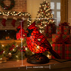 Red Bird Lighted Tabletop Night Lamp - USB Powered Decorative Bird Light for Holiday Home Decor, Christmas Thanksgiving New Year Gift | Nuvia Haven