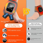 Heated Ankle Foot Massager with Temperature Control & Vibration – Wireless Smart Timed Electric Massager, Adjustable Intensity, Removable Pads, Ideal Gift for Men & Women