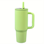 40oz Insulated Tumbler with Straw & Handle - Double Wall Stainless Steel Vacuum Cup for Hot & Cold Drinks, Reusable Travel Mug, 8 Colors | Nuvia Haven
