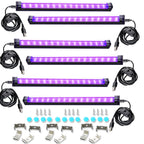 Black Light Bar 10W 1ft LED UV Blacklight Strip Lights – Magnetic Mount for Glow Party, Tapestry, Poster, Body Paint, Cabinet & Display – 2 to 14 Pack
