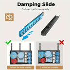 Pull Out Cabinet Organizer Slide Out Drawer Shelf No Drill | Under Cabinet Pull Out Shelf for Kitchen Bathroom Garage Bedroom