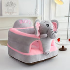 Kids Cartoon Sofa Chair Soft Thickened Toddler Seat – Cute Animal Design (Monkey, Elephant, Duck & More), Safe Learn-to-Sit Baby Chair, Portable Space-Saving Kids Furniture