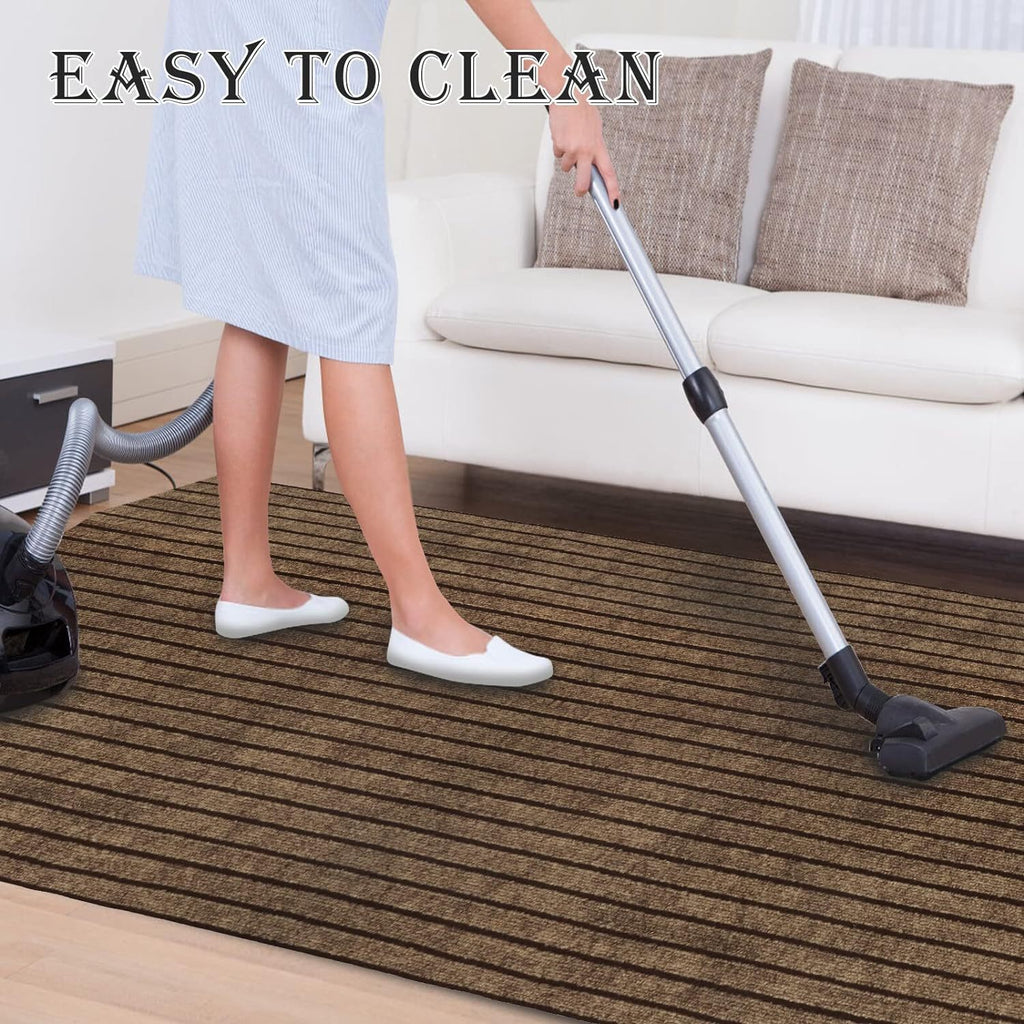 Runner Rug for Hallway Entryway Kitchen – Indoor Outdoor Non-Slip Rubber Backing, 200+ Custom Sizes, 8 Colors, Stain Resistant Low Pile Carpet Runner