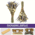 Dried Lavender & Baby’s Breath Flower Bundles 2 Bunches 17 Inch – Dried Gypsophila Bouquet for Vase, Home Decor, Wedding, Photography & DIY Wreath – Valentine’s Day Floral Arrangement Gift