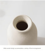 Boho Ceramic Vase Set 3pcs Matte Nordic Minimalist Geometric & Floral Designs, Decorative Vases for Living Room, Entryway, Bookshelf, TV Console & Bathroom Vanity, Holiday & Birthday Gift