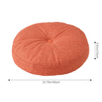 Round Seat Cushion 40x40cm 15cm Thick Firm Futon Meditation Mat Removable Linen Cover Chair Pad for Office Dining Chair Home Decor All Seasons Christmas