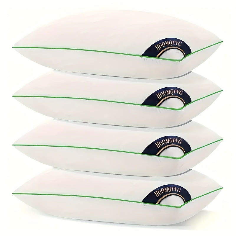 Firm Supportive Sleep Pillows Set 2/4 Pack – Hotel-Grade Cool-Touch, Soft Fiber Fill, Back Stomach Side Sleeper Pillow Standard Queen King